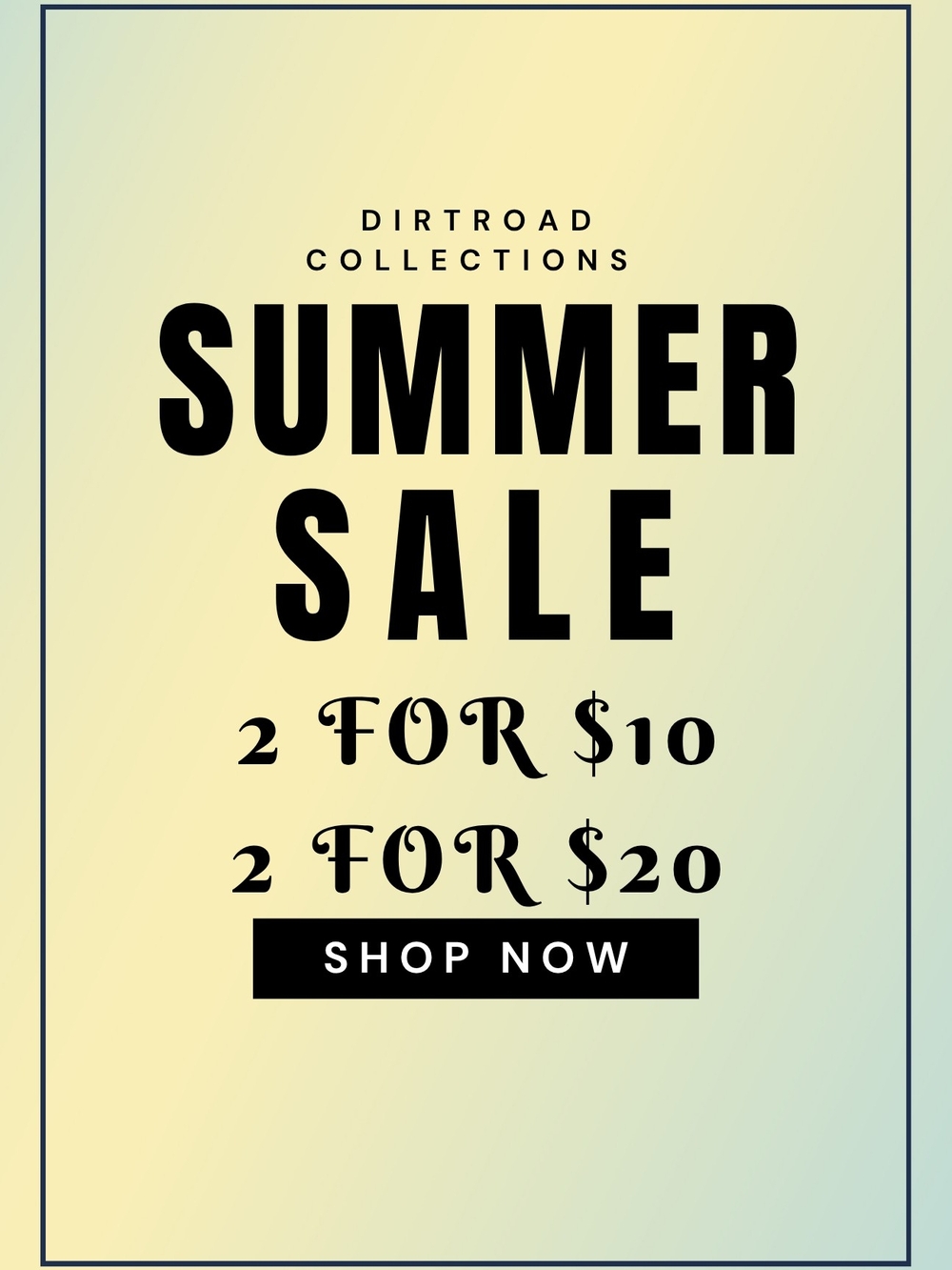Summer Sale Graphic - Cream/Light Yellow